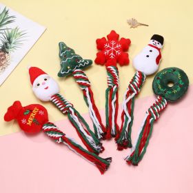 3pcs Christmas training dog teeth cleaning knot cute cartoon bite toys Christmas pet toys dog toys