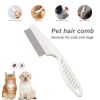 18CM Dog Supplies Flea Comb Stainless Steel Insect Repellent Brush Pet Care Combs Hair Grooming Portable Tool Fur Removal