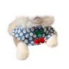 Small Dog Cute Cherry Bibs Scarf Pet Bandana Neckerchief Accessories, Blue