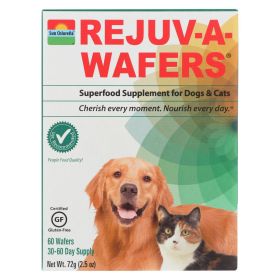 Sun Chlorella Rejuv-a-wafers Superfood Supplement For Dogs - 60 Wafers