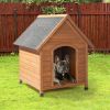 Outdoor Dog House, Waterproof Puppy Shelter Indoor Doghouse with Elevated Floor