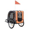 Dog Bike Trailer Orange and Gray