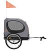 Dog Bike Trailer Orange and Gray