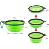 4Pcs Silicone Collapsible Dog Bowls BPA Free Travel Dog Bowl Foldable Dog Food Water Bowl