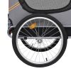 Dog Bike Trailer Orange and Gray