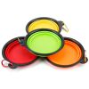 4Pcs Silicone Collapsible Dog Bowls BPA Free Travel Dog Bowl Foldable Dog Food Water Bowl