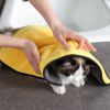 Pet dog bath towel soft coral fleece absorbent towel quick-drying bath towel convenient cleaning wipes pet supplies dropship