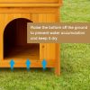 2-Story Wooden Dog House for Outdoor and Indoor, Pet House with Stairs, Yellow