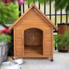 Outdoor Dog House, Waterproof Puppy Shelter Indoor Doghouse with Elevated Floor