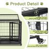 Dog Crate Dog Cage Dog Kennel for Large Dogs, Heavy Duty 36 in Pet Playpen for Training Indoor Outdoor with Plastic Tray, Double Doors & Secure Lock