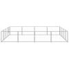 Dog Kennel Silver 172.2 ft² Steel