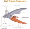 LED Light Pet Nail Clipper- Great for Trimming Dogs Nails & Claws; 5X Magnification That Doubles as a Nail Trapper; Quick-Clip; Steal Blades