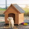 Outdoor Dog House, Waterproof Puppy Shelter Indoor Doghouse with Elevated Floor