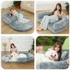 Large Human Dog Bed for Adult,Plufl Human Dog Beds for Large Dogs Waterproof and Anti-Slip,Giant Dog Bed for Humans, Human Dog Bed for Adult