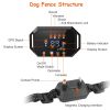 Wireless GPS Dog Fence Rechargeable Waterproof Electric Dog Collar 98-3280FT Adjustable Radius Pet Containment System Outdoor for Large Medium Dogs