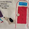 [Dog At Phone Booth] Embroidered Applique Fabric Art Lunch Tote / Lunch Box Bag (8.7*8*4.4)