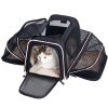 Outdoor dog portable handbag; 4 Sides Expandable Carrier Bag with Removable Fleece Pad; Dog Carrier; Puppy and Small Dogs