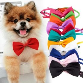 Dogs Accessories; Dog Necklace Adjustable Strap for Collar; Pet Dog Bow Tie Puppy Bow Ties Dog Pet Supplies (Color: pink)