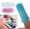 3pcs Dog Super Soft Pet Finger Toothbrush Teeth Cleaning Bad Breath Care Nontoxic Silicone Tooth Brush Tool Dog Cleaning Supplies