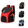 Portable Foldable Mesh Pet Carrier Dog Backpack Breathable Bag Dog Large Capacity Outdoor Travel Carrier Double Shoulder Bag