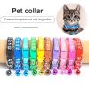 New Cute Bell Collar For Dog Collar Dog Cartoon Funny Footprint Collars Leads Accessories Animal Goods