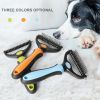 Professional Pet De-shedding Brush 2 Sided De-matting Dog Comb Brush Rake Puppy Grooming Tools Undercoat Shedding Flying Hair