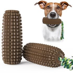 Pet Dog Toy Interactive Rubber Balls for Small Large Dogs Puppy chewing Toys Pet Tooth Cleaning Indestructible Dog Food Ball (Color: chocolate-Squeak)