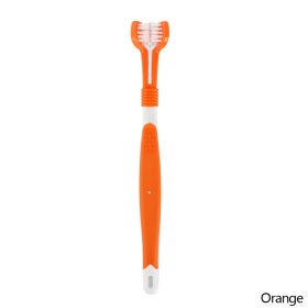 Three Sided Pet Toothbrush Three-Head Multi-angle Toothbrush Cleaning Dog Brush Bad Breath Teeth Care Tool (Color: B02)