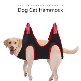 Pet Grooming Hammock For Dog; Hammock Restraint Bag For Bathing Trimming Nail Clipping (Color: Red)