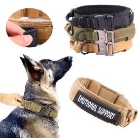 Pet Collar For Dog; Adjustable Nylon Outdoor Dog Collars For Medium Large Dogs; Dog Collar (Color: Army Green)