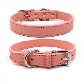 New Soft Puppy Collar For Dog; Leather Pet Collar Necklace For Small Medium Dog; adjustable dog collar (Color: Light Brown)