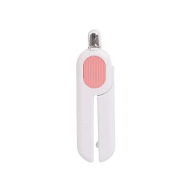 Dog Nail Clippers, Pet Nail Trimmers With LED Light, And Circular Cut-hole Paw Cutter Dogs Nail Cutter Avoid Excessive Cutting (Color: pink)