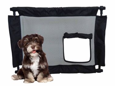 Pet Life Porta-Gate Travel Collapsible And Adjustable Folding Dog Gate (Color: black)