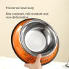 Stainless steel dog bowl; color anti-skid dog bowl