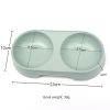 Wheat straw pet double bowl dog bowl dogs drinking and eating dual-use meal bowl