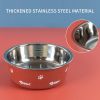 Dog Bowl For Food And Water, Stainless Steel Pet Feeding Bowl, Durable Non-Skid Insulated Heavy Duty With Rubber Bottom For Medium Large Dogs