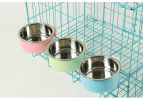 Removable Hanging Food Stainless Steel Water Bowl Cage Bowl for Dogs Small Animals