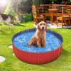 4X4FT Foldable Pet Swimming Pool PVC Dog Swim Pool Bathing Tub Playmat