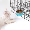 Removable Hanging Food Stainless Steel Water Bowl Cage Bowl for Dogs Small Animals