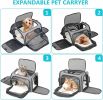 Outdoor dog portable handbag; 4 Sides Expandable Carrier Bag with Removable Fleece Pad; Dog Carrier; Puppy and Small Dogs