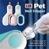 Pet Dog Nail Clippers; Dog Nail Trimmers With LED Lights; Professional Beauty Care Tools