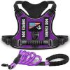 Pet Harness And Leash Set For Dog; Adjustable No Pull Service Dog Vest Harness For Walking