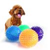 Pet Dog Toys Puppy Sounding Toy Polka Squeaky Tooth Cleaning Ball TPR Training Pet Teeth Chewing Toy Thorn Balls Accessories