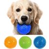 Pet Dog Toys Puppy Sounding Toy Polka Squeaky Tooth Cleaning Ball TPR Training Pet Teeth Chewing Toy Thorn Balls Accessories