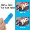 3pcs Dog Super Soft Pet Finger Toothbrush Teeth Cleaning Bad Breath Care Nontoxic Silicone Tooth Brush Tool Dog Cleaning Supplies