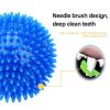 Pet Dog Toys Puppy Sounding Toy Polka Squeaky Tooth Cleaning Ball TPR Training Pet Teeth Chewing Toy Thorn Balls Accessories