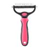 Professional Pet De-shedding Brush 2 Sided De-matting Dog Comb Brush Rake Puppy Grooming Tools Undercoat Shedding Flying Hair