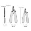 2Pcs/set Pet Grooming Tools Stainless Steel Nail Clippers Dogs Nail Scissor Nail Cutter Puppy Grooming Nail Grinder